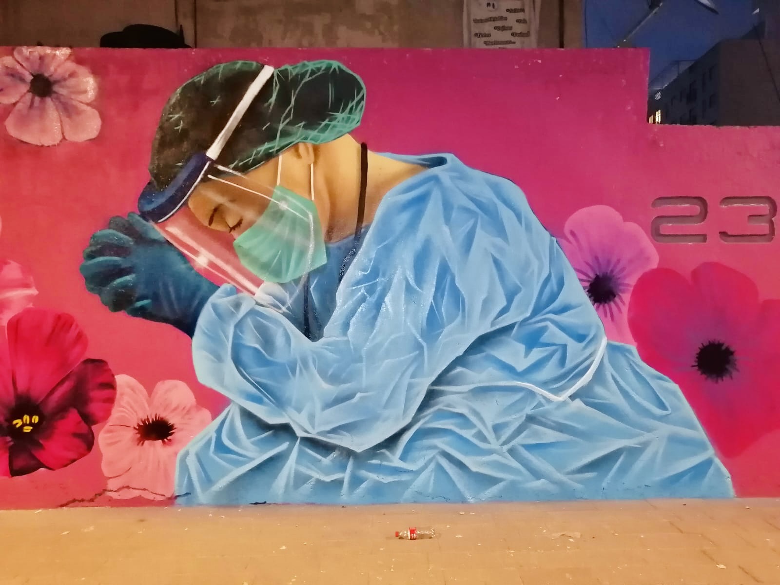 Catrina mural detail and community response