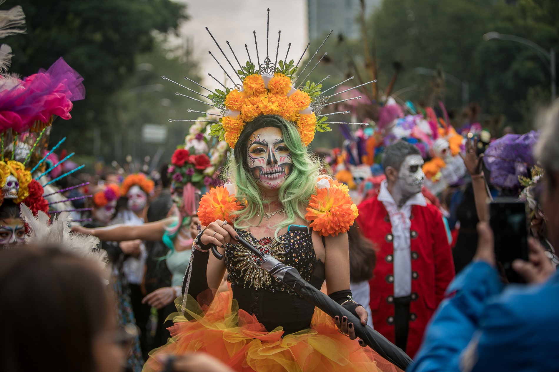 Mega Procession of the Catrinas in Mexico City