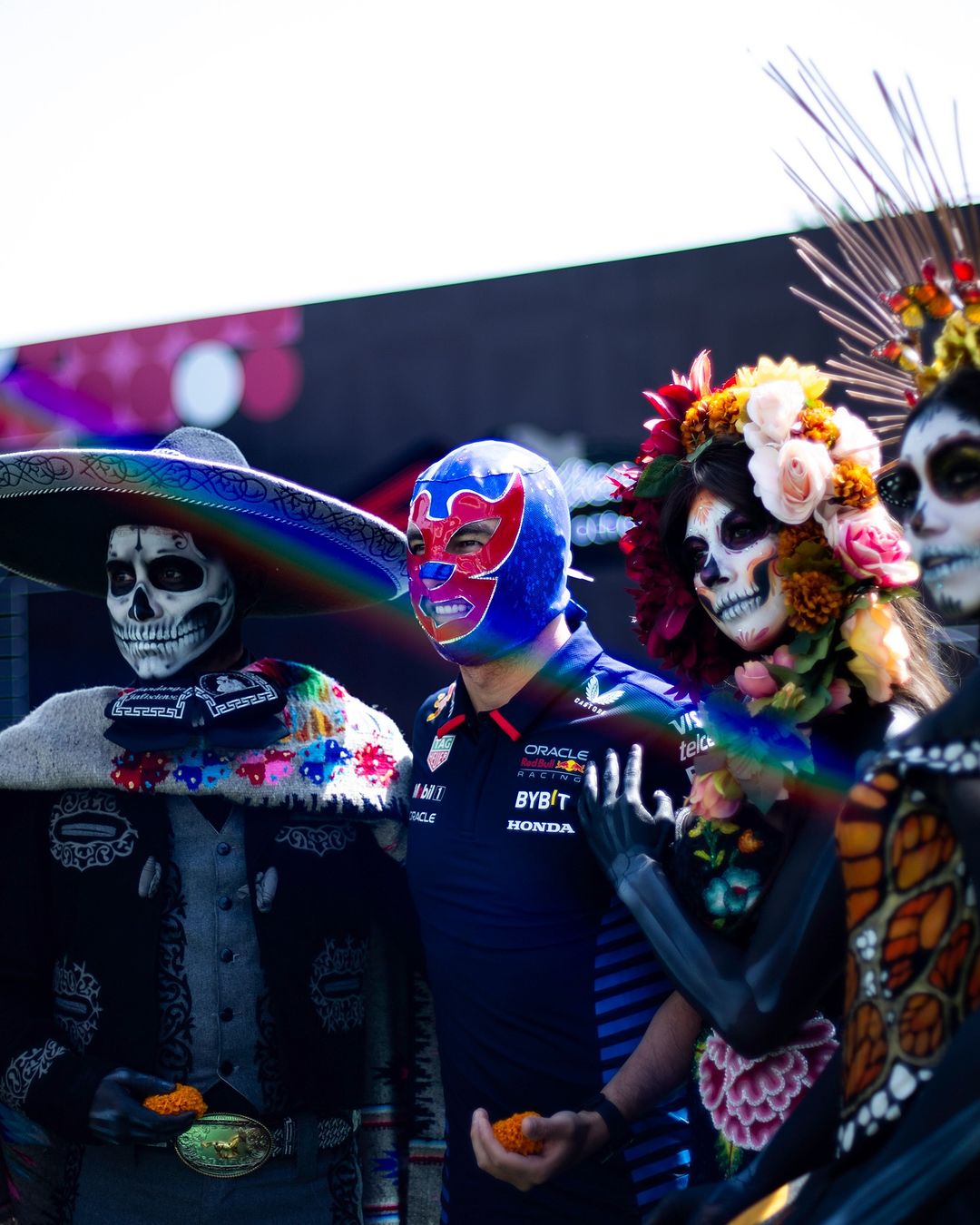 Catrina makeup close-up MexicoGP