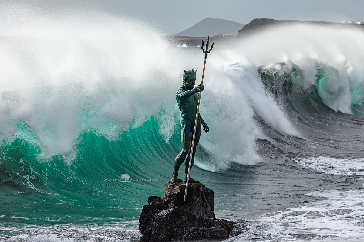Poseidon statue in Gran Canaria, Spain